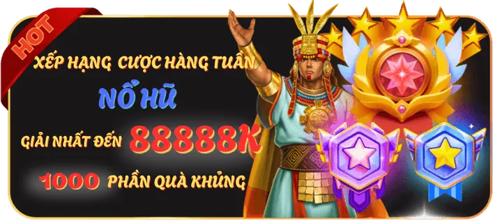 Banner khuyến mãi với tiền thưởng và cúp thể thao